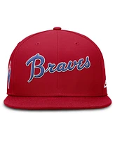 Nike Men's Red Atlanta Braves Cooperstown True Performance Fitted Hat