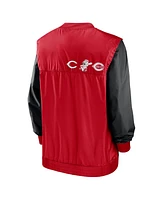 Nike Men's White/Red Cincinnati Reds Rewind Warmup V-Neck Pullover Jacket