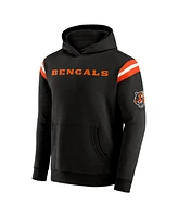 Fanatics Men's Charcoal Cincinnati Bengals Football Washed Pullover Hoodie