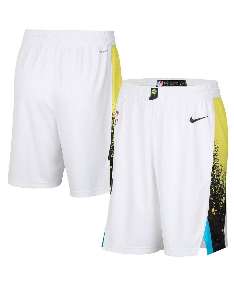 Nike Men's White Indiana Pacers 2024/25 City Edition Swingman Shorts