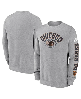 Nike Men's Chicago Bears Charcoal Rewind Club Pullover Sweatshirt