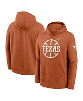 Nike Men's Texas Orange Longhorns Basketball Icon Club Fleece Pullover Hoodie