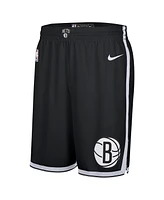 Nike Men's Black Brooklyn Nets 2024/25 Icon Edition Performance Swingman Shorts