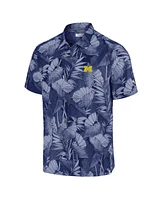 Tommy Bahama Men's Blue Michigan Wolverines Coast Nuevo Fronds Button-Up Shirt