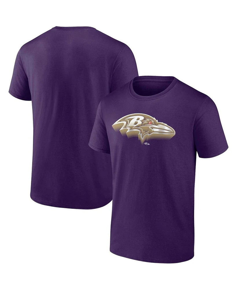 Fanatics Men's Purple Baltimore Ravens Chrome Dimension T-Shirt