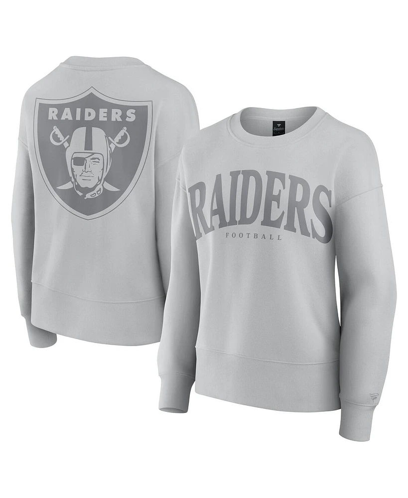 Fanatics Women's Gray Las Vegas Raiders Elements Pullover Sweatshirt