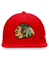 Fanatics Men's Red Chicago Blackhawks Core Primary Logo Snapback Hat