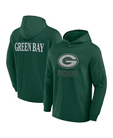 Fanatics Men's Green Bay Packers Elements Blaze Tri-Blend Long Sleeve Hoodie T-Shirt