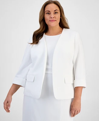 Kasper Plus Open Front Blazer