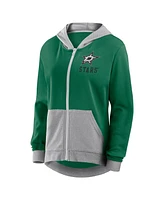 Logo Athletic Women's Kelly Green Dallas Stars Hit It French Terry Full-Zip Hoodie