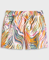 Mode of One Men's Retro Wave Regular-Fit Printed Swim Trunks, Exclusively at Macy's