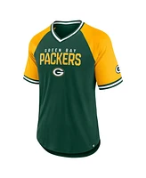 Fanatics Men's Green/Gold Green Bay Packers Hashmark Raglan T-Shirt