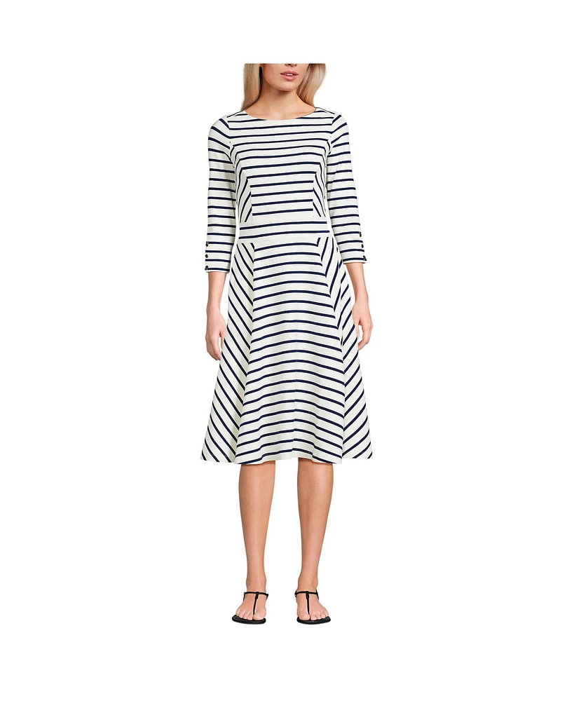 Lands' End Petite Starfish 3/4 Sleeve Dress