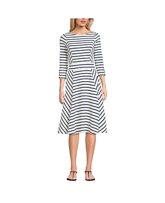 Lands' End Petite Starfish 3/4 Sleeve Dress