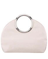 Nina Metal Handles Embossed Snake Hobo Bag