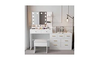 Makeup Vanity with Lights – Led Lighted Dressing Table with Storage for Bedroom or Makeup Area