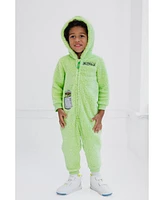 Sesame Street Toddler Boys Cozy Sherpa Zip Up Cosplay Costume Coverall Newborn to (Newborn - 4T