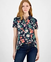 Tommy Hilfiger Women's Floral-Print Polo Shirt