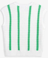 Epic Threads Big Girls Striped Crochet Knit Top, Exclusively at Macy's