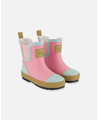 Deux par Deux Little Girls Short Rain Boots Pink