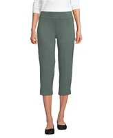 Lands' End Women's Petite Starfish Mid Rise Pull On Crop Pants