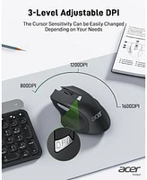 acer Wireless Mouse for Laptop, 3 Adjustable Dpi Computer Mouse Wireless with 2.4GHz with Usb Mini Receiver, 6 Buttons, 1600 Dpi Ergonomic Mouse, Comp