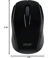 acer Rf Wireless Mouse M501 (Black), Works with Chromebook, with Usb Plug and Play for Right/Left Handed Users (for Chromebooks, Windows Pc & Mac)