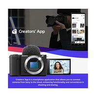 Sony Alpha ZVE10 Ii | Aps-c Interchangeable Lens Mirrorless with 16-50mm Lens Kit | Designed for Content Creators | with Sony Creator Accessory