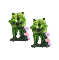 2-pc Set" Fc Design 4.75"H Frog Couple Sign of Love Figurine Statue Ornament Home Room Office Decor and Perfect Ideas for Housewarming, Holidays and