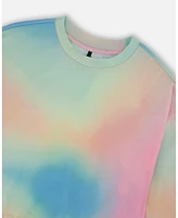 Deux par Toddler Girls Printed Long Sleeve Top Multicolored Tie Dye - Toddler|Child