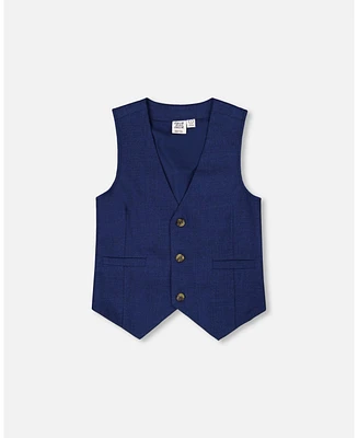 Deux par Toddler Boys Sleeveless Vest Navy Blue - Toddler|Child