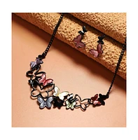 Dented Butterfly Jewellery Set