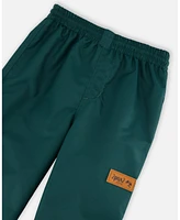 Deux par Deux Baby Boys Splash Pants Forest Green