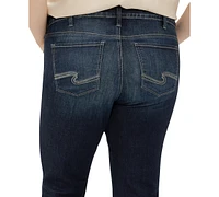 Silver Jeans Co. Plus Elyse Rolled-Cuff Cropped Denim
