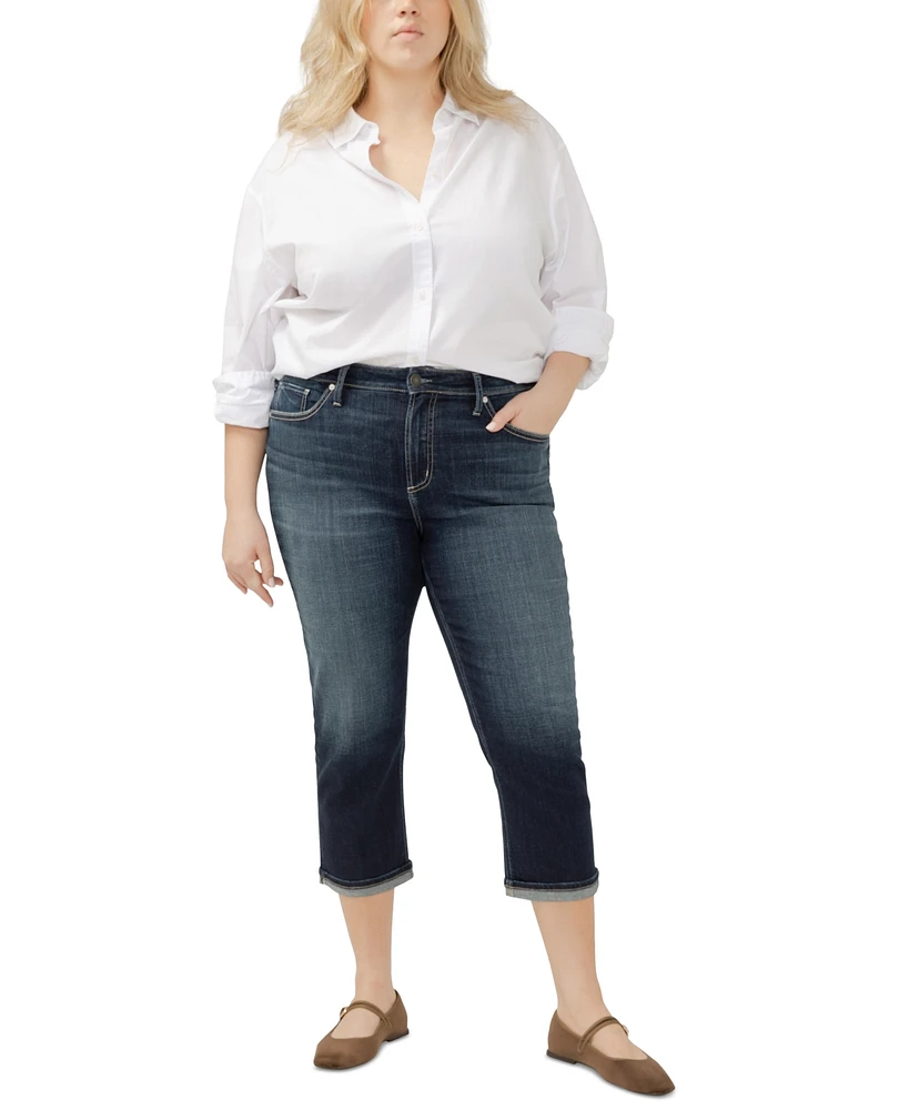 Silver Jeans Co. Plus Avery Cuffed Denim