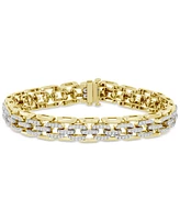 Men's Diamond Pave Wide Chain Link Bracelet (2-1/4 ct. t.w.) in 10k Gold