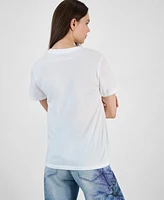 Grayson Threads, The Label Juniors' Cowboy Boots Bow Graphic Print T-Shirt