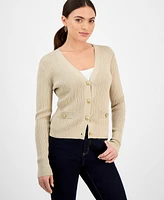 I.n.c. International Concepts Petite Button-Front V-Neck Cardigan, Exclusively at Macy's