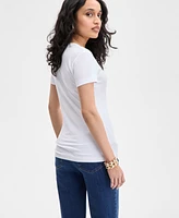 I.n.c. International Concepts Women's Ribbed Scoop-Neck Top, Exclusively at Macy's