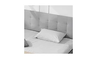 Upholstered Platform Storage Bed Frame with 4 Drawers Space-Saving Bedroom Organization Solution