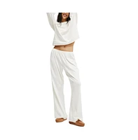 Cotton On Women's Pointelle Relaxed Wide Leg Pant