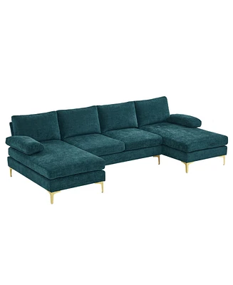 U-Shaped 4-Seat Indoor Modular Sofa for Modern Living Room Seating and Comfort