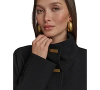 Donna Karan New York Women's Crepe Stand-Collar Coat