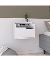 Winchester Floating Nightstand, Modern Dual-Tier Design with Spacious Single Drawer Storage