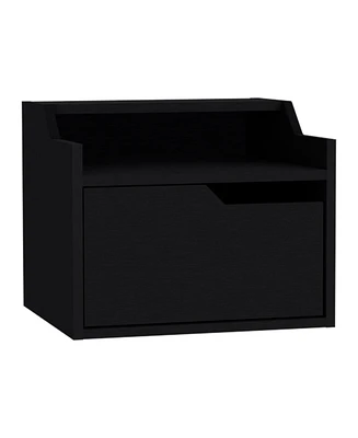 Winchester Floating Nightstand, Modern Dual-Tier Design with Spacious Single Drawer Storage