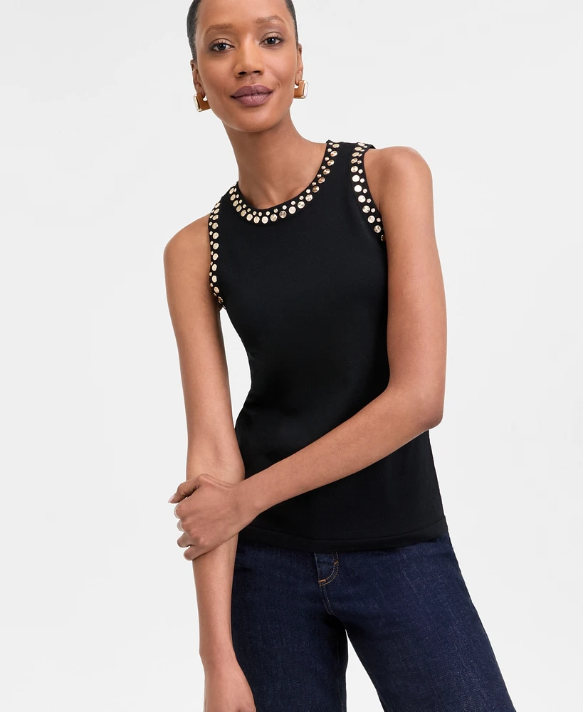 I.n.c. International Concepts Women's Studded Tank Sweater, Exclusively at Macy's