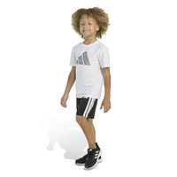 adidas Toddler & Little Boys Short-Sleeve T-Shirt Woven Shorts, 2 Piece Set