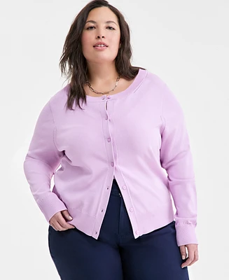 On 34th Trendy Plus Sweater Cardigan, Exclusively at Macy's