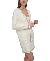 Dkny Sport Women's Court Cotton-Blend Button Cardigan