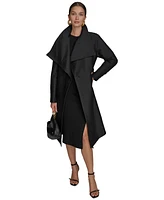 Donna Karan New York Women's Draped-Neck Trench Coat